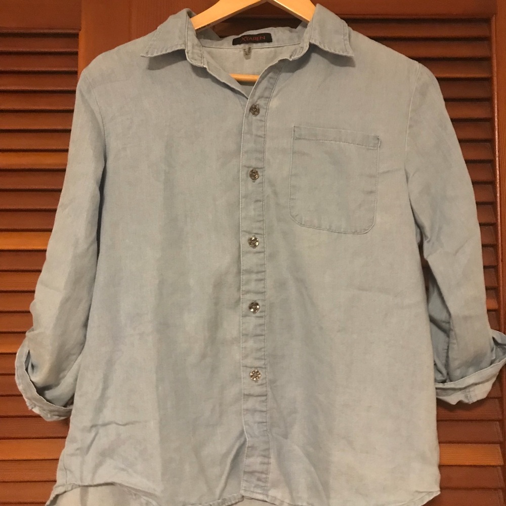 Long sleeve denim top